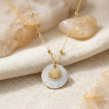 Rising Sun Charm Pendant Necklace