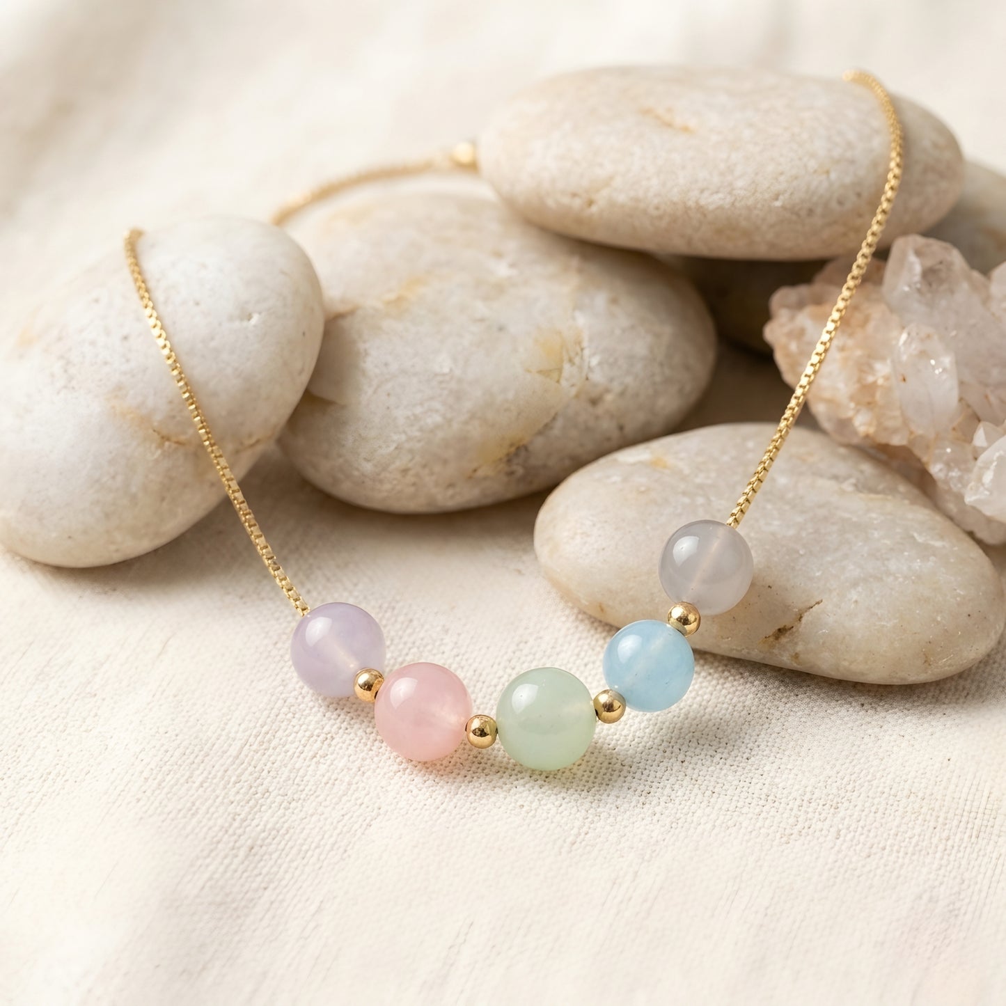 Colorful Pastel Beads Necklace