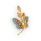 Radiant Flutter Butterfly Brooch in Gold Plating