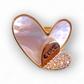 Heartfelt Radiance Gold Heart Brooch