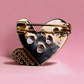 Heartfelt Radiance Gold Heart Brooch