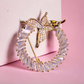 Golden Halo Elegance Circular Brooch