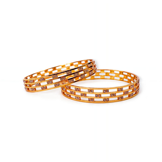 Gold Plated CZ Bangles