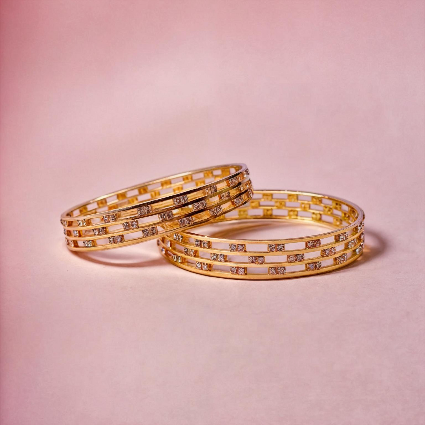 Gold Plated CZ Bangles