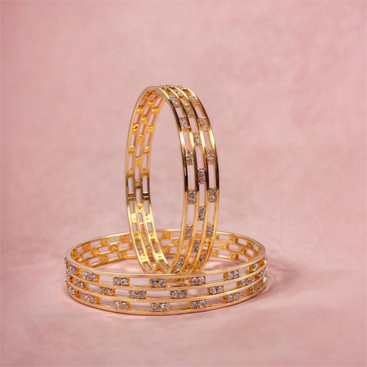 Gold Plated CZ Bangles