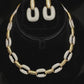 Vintage Chunky Necklace Set Gold Tone