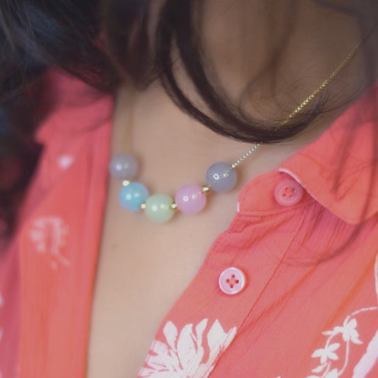 Colorful Pastel Beads Necklace