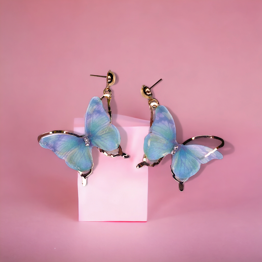 Boho Danglers with Silk Organza Butterflies