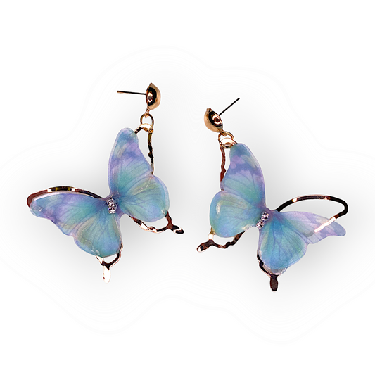 Boho Danglers with Silk Organza Butterflies